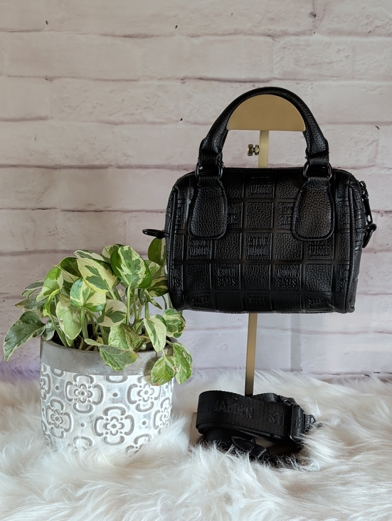 Steve Madden Handbags - Steve Madden Black Embossed Mini Satchel